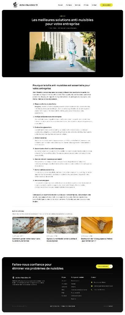 Action Nuisibles 13 - Article solutions anti-nuisibles pour entreprise
