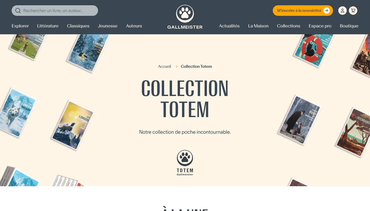 Gallmeister - Page de la collection Totem