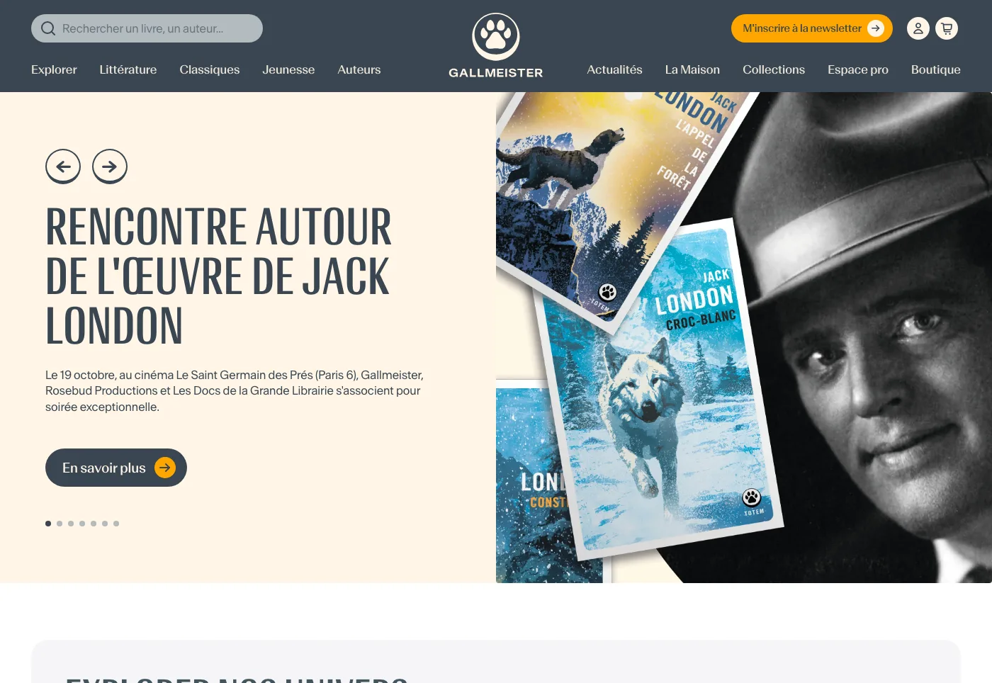 Aperçu du projet Boutique en ligne Maison d'édition